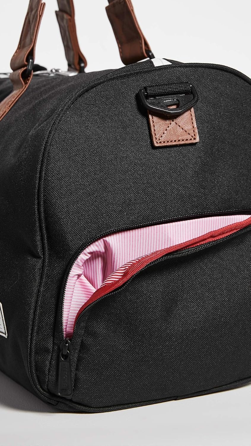 image:imageHerschel Novel Duffel Bag Raven Crosshatch Classic 425LBlackTan Synthetic Leather