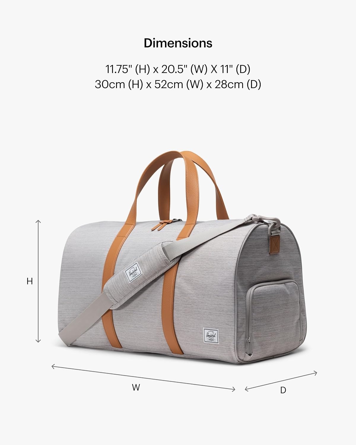 image:imageHerschel Novel DuffleLight Grey Crosshatch Limited Edition