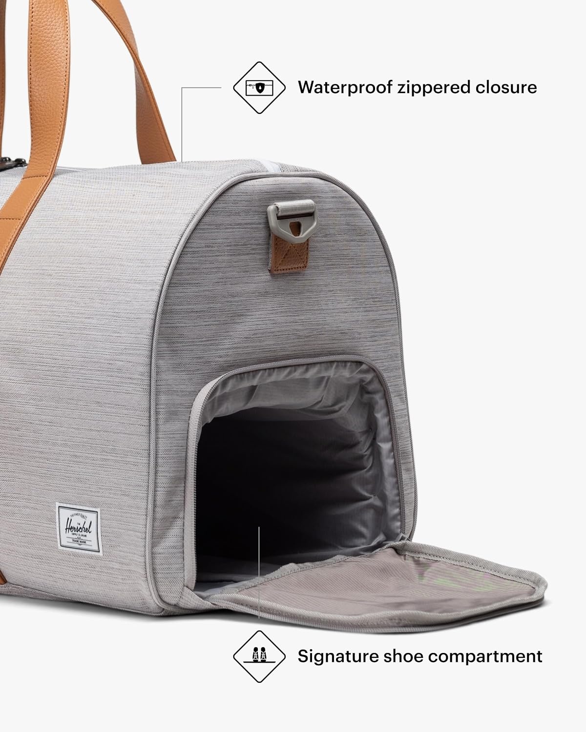 image:imageHerschel Novel DuffleLight Grey Crosshatch Limited Edition