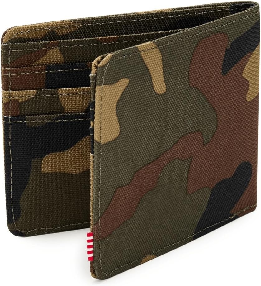 image:imageHerschel Roy Wallet Unisex 600D Polyester RFID Blocking Black TonalWoodland CamoBlack Label