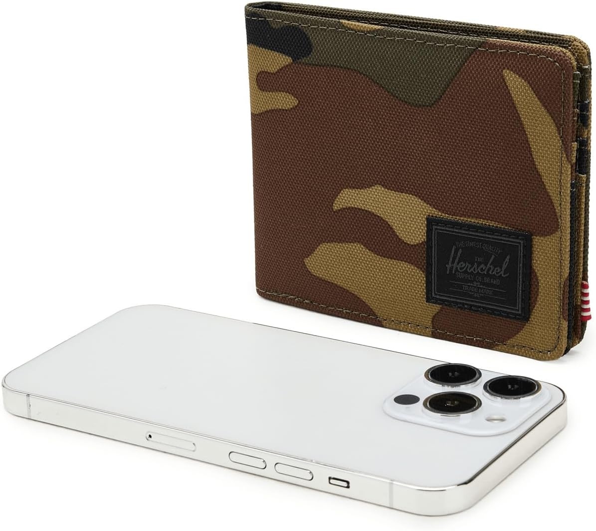 image:imageHerschel Roy Wallet Unisex 600D Polyester RFID Blocking Black TonalWoodland CamoBlack Label
