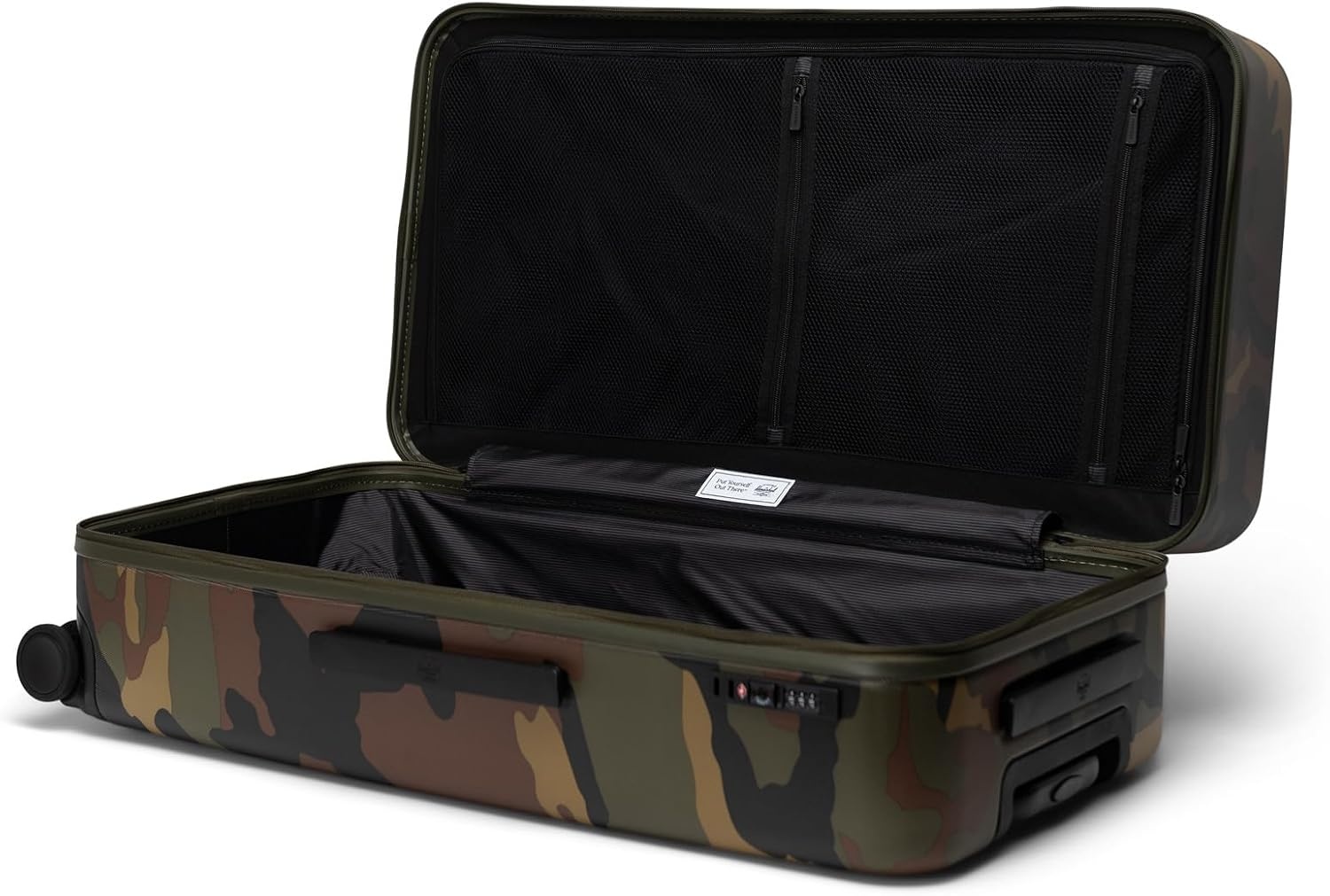 image:imageHerschel Supply Co Unisex Heritage Hardshell Luggage Ivy Green Medium 27 inchWoodland Camo