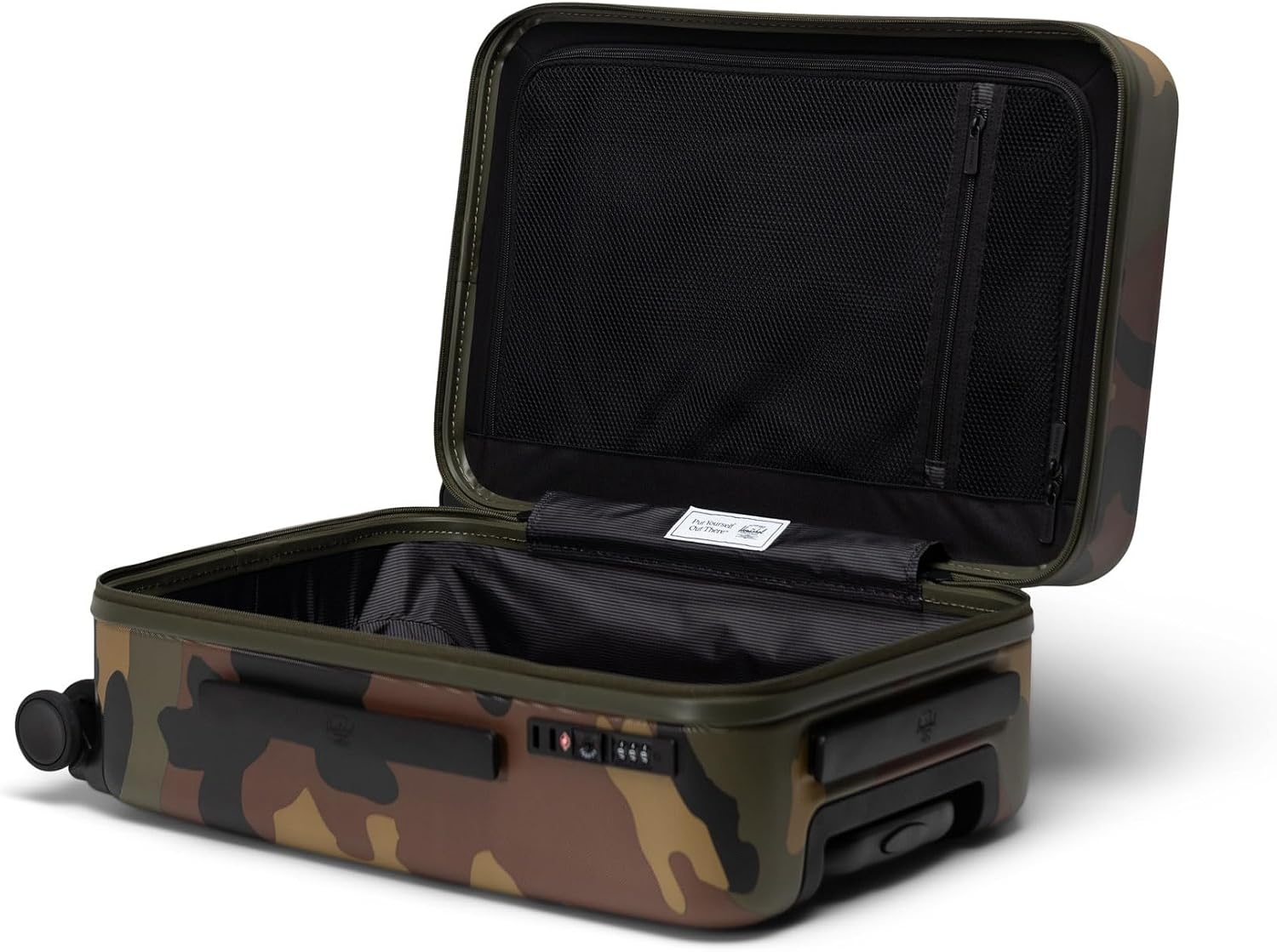 image:imageHerschel Supply Co Unisex Heritage Hardshell Luggage Ivy Green Medium 27 inchWoodland Camo