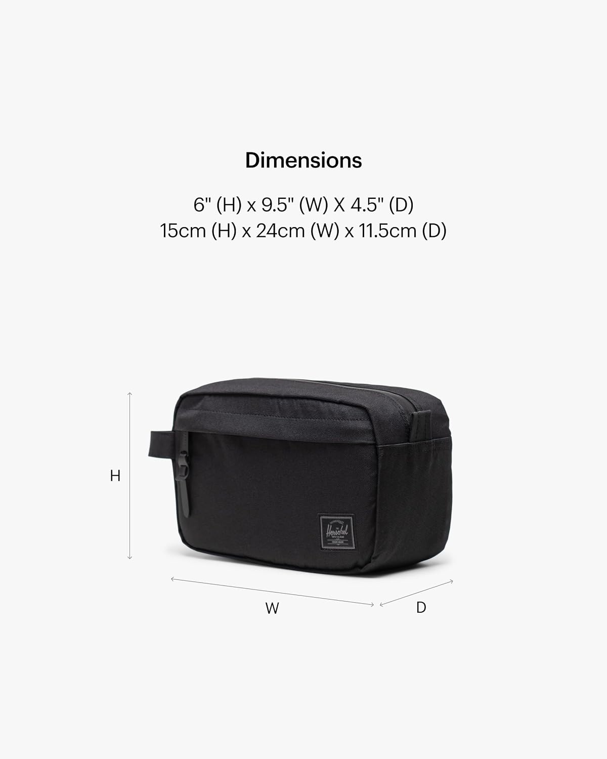 image:imageHerschel Unisex Chapter Travel KitBlack Tonal