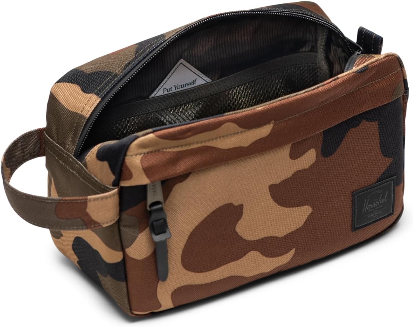 image:imageHerschel Unisex Chapter Travel KitWoodland CamoBlack Label