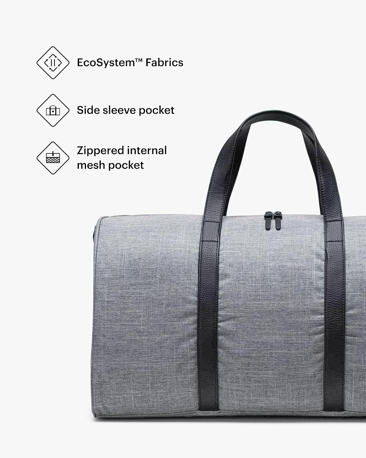 image:imageHerschel Unisex Novel DuffleRaven Crosshatch