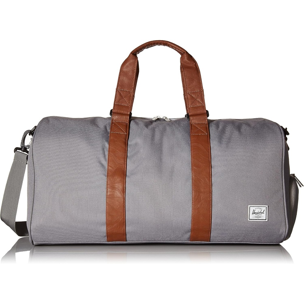 image:imageHerschel Novel Duffel Bag Raven Crosshatch Classic 425LGreyTan Synthetic Leather