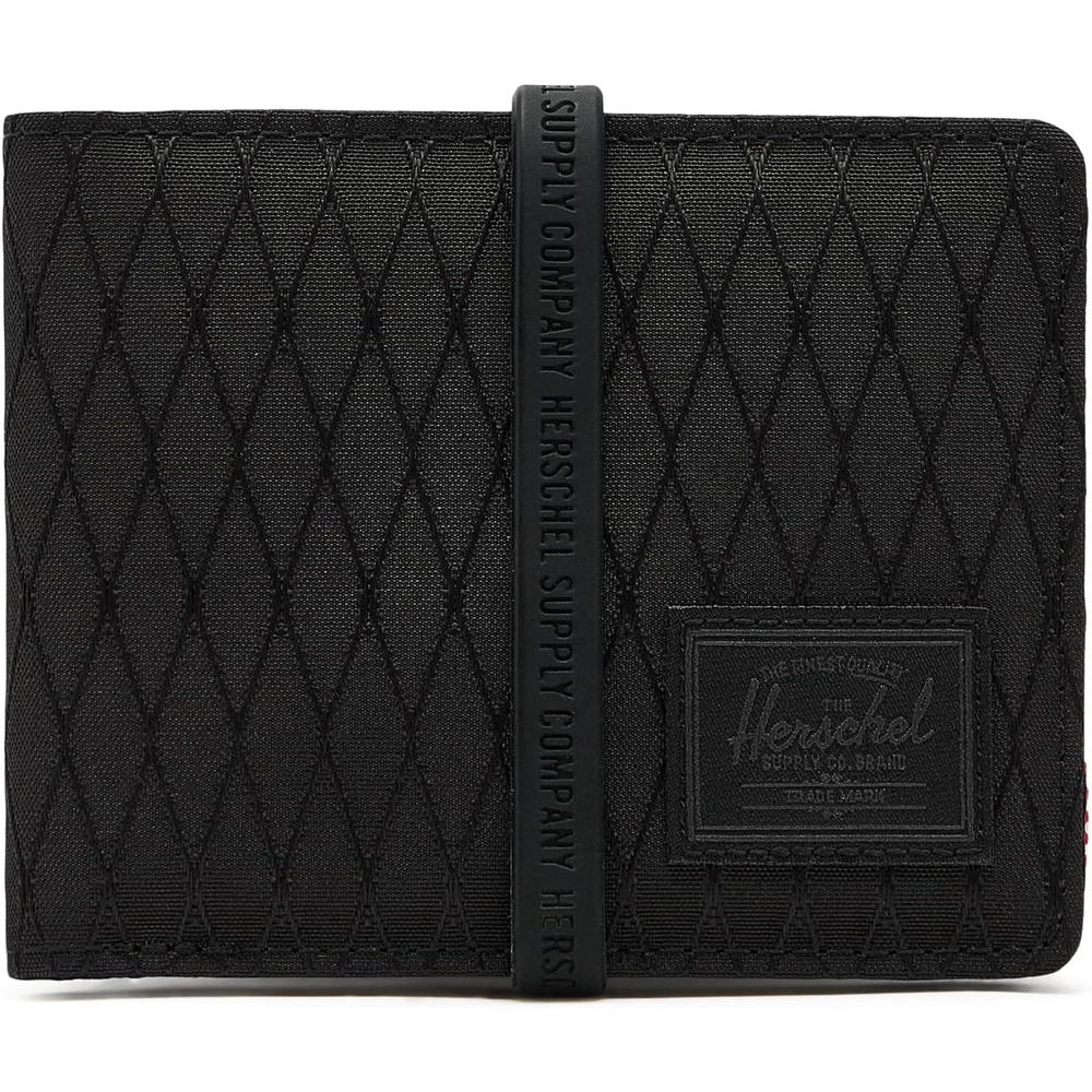 image:imageHerschel Roy Wallet Unisex 600D Polyester RFID Blocking Black TonalBlack DiamondBlack