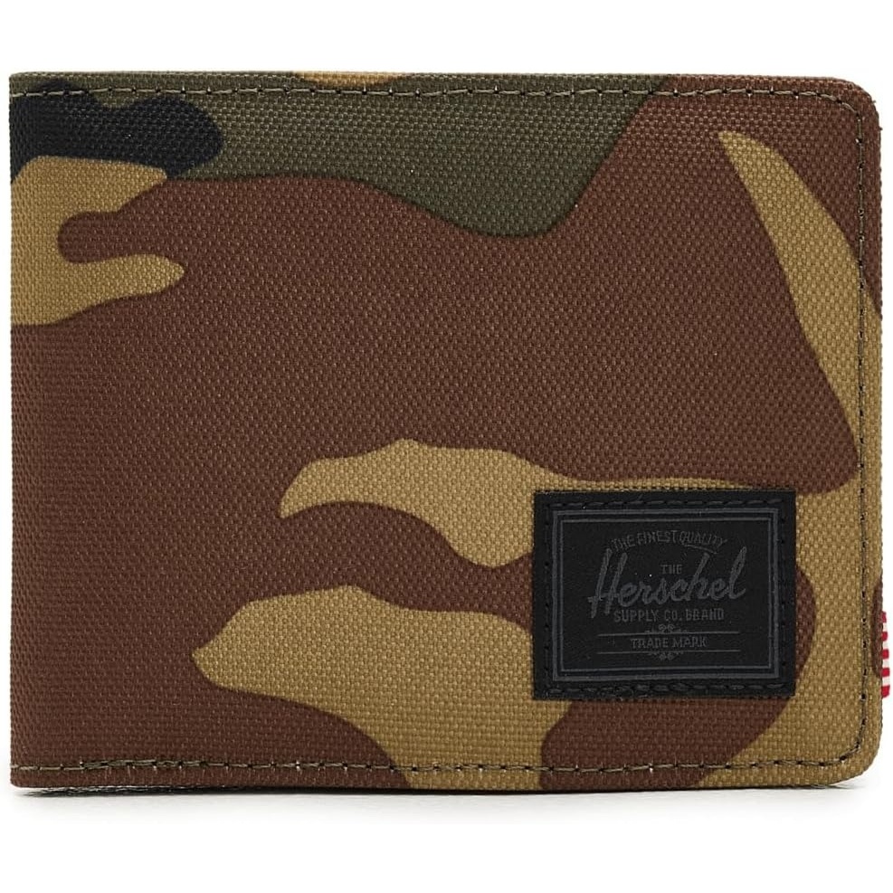 image:imageHerschel Roy Wallet Unisex 600D Polyester RFID Blocking Black TonalWoodland CamoBlack Label