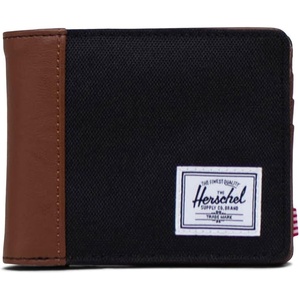 Herschel Hank Wallet, Unisex, 600D Polyester, RFID Blocking, Black/Tan