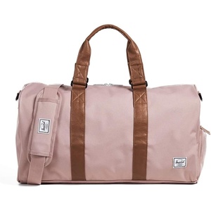 Herschel Novel Duffel Bag, Raven Crosshatch, Classic 42.5L(Ash Rose/Tan Synthetic Leather)