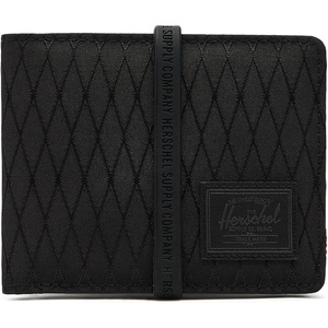 Herschel Roy Wallet, Unisex, 600D Polyester, RFID Blocking, Black Tonal(Black Diamond/Black)