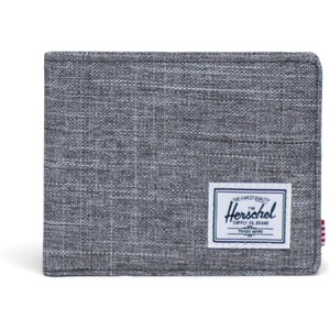 Herschel Roy Wallet, Unisex, 600D Polyester, RFID Blocking, Black Tonal(Raven Crosshatch)