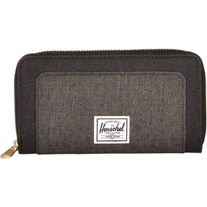 Herschel Thomas Polyester Wallet,Rfid Blocking, Black/Black Crosshatch