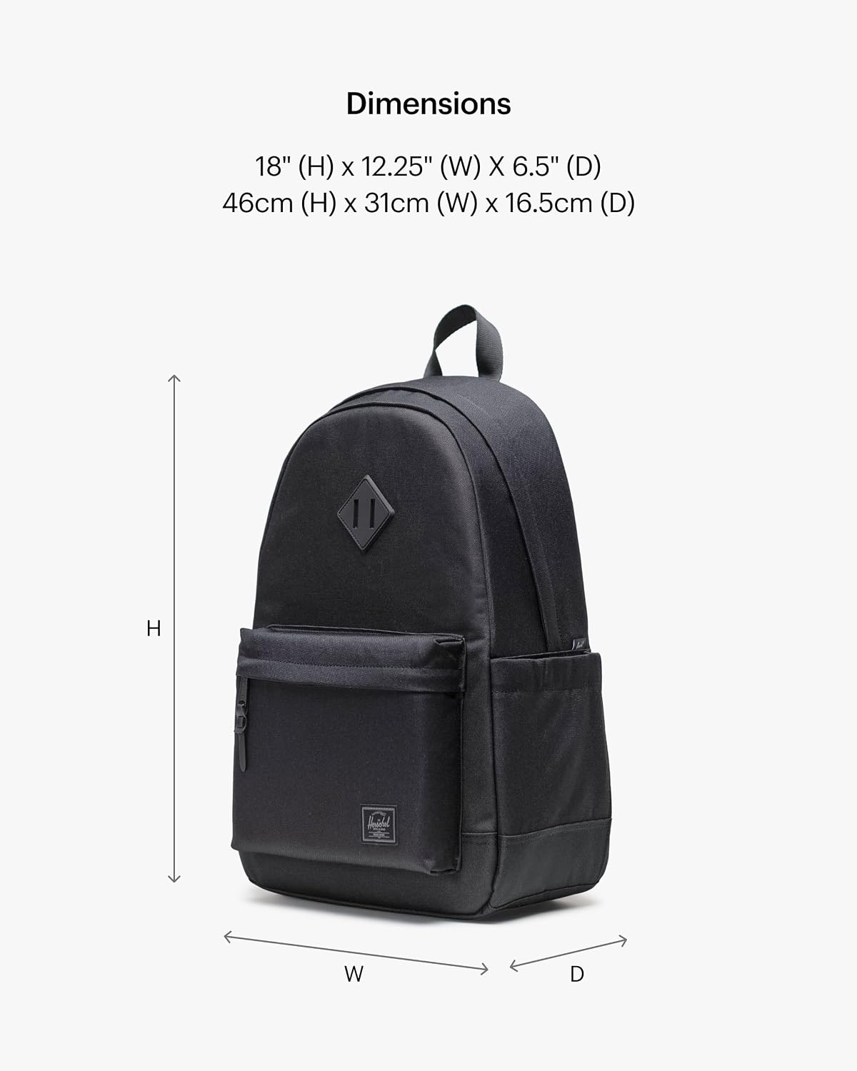 image:imageHerschel Heritage BackpackBlack Tonal