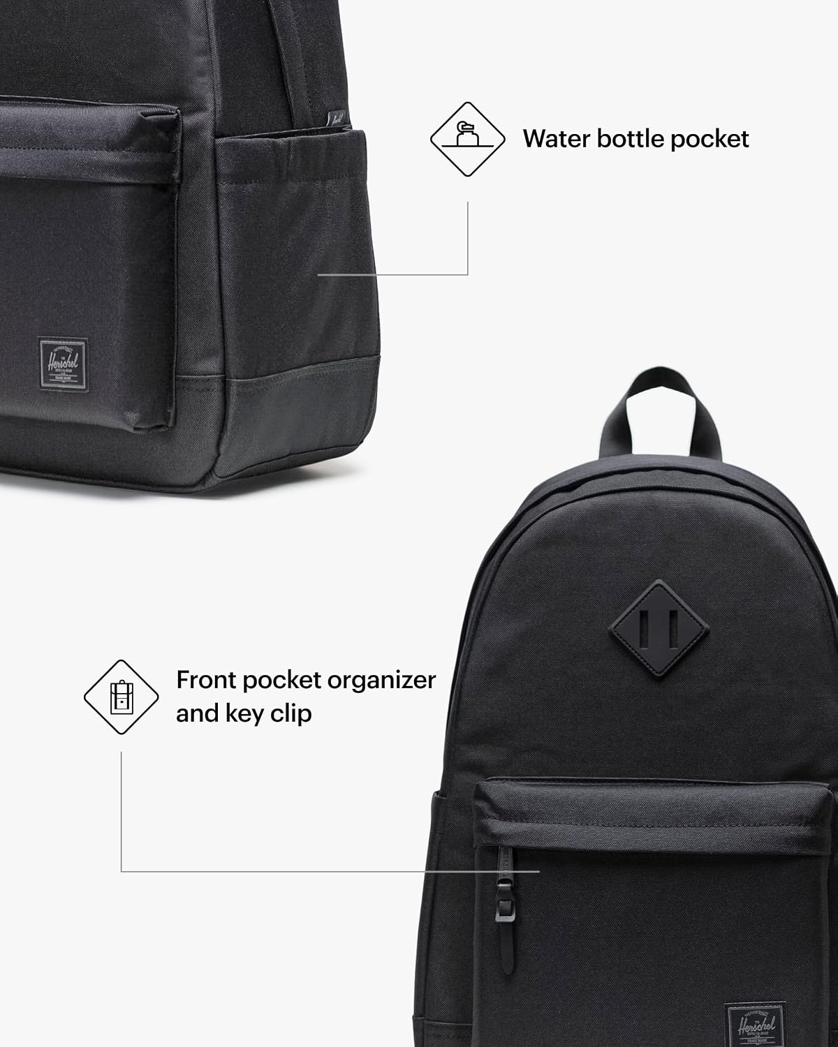 image:imageHerschel Heritage BackpackBlack Tonal