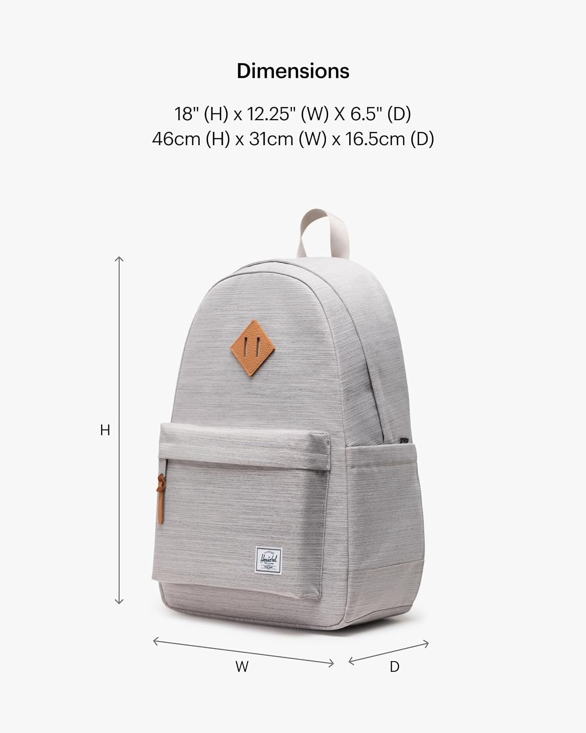 image:imageHerschel Heritage BackpackLight Grey Crosshatch Limited Edition