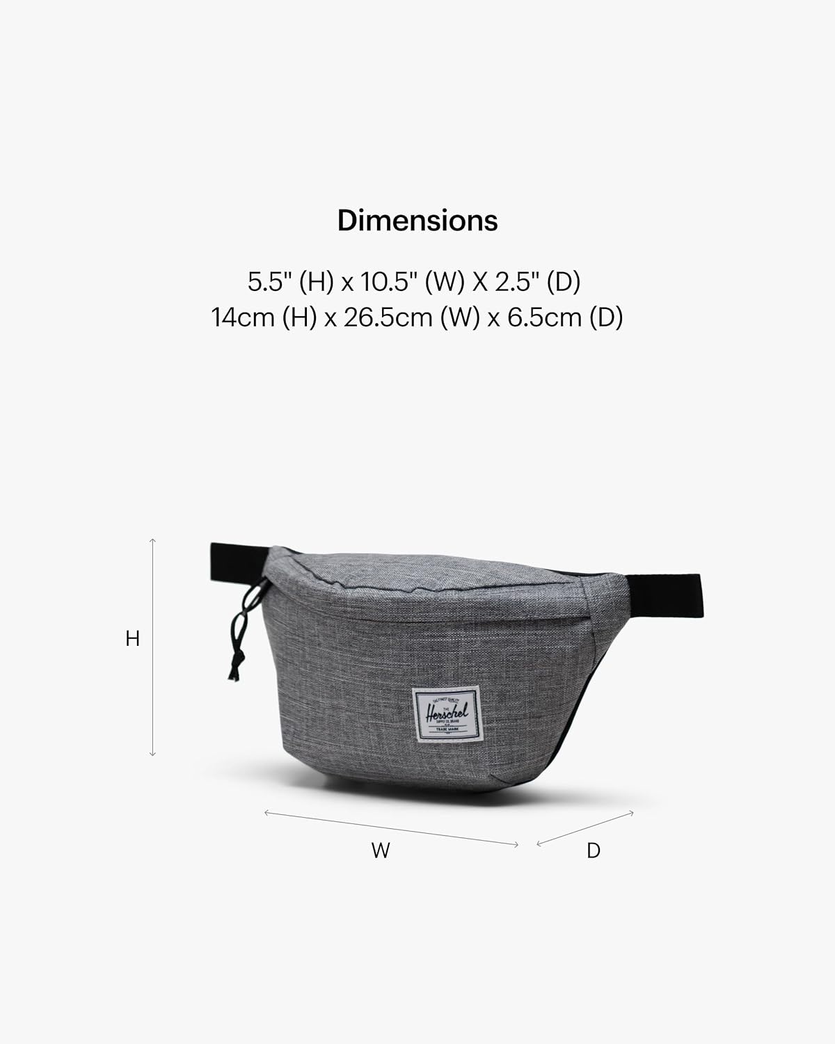 image:imageHerschel Legacy Hip PackRaven Crosshatch