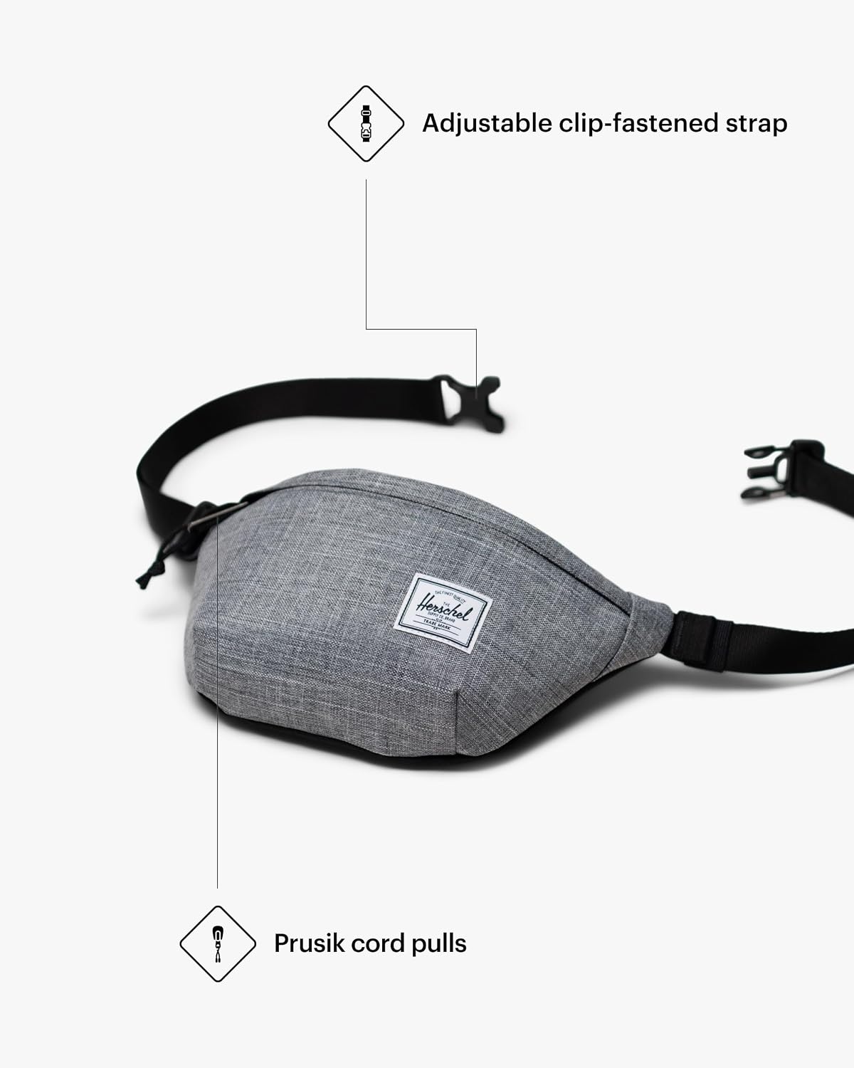 image:imageHerschel Legacy Hip PackRaven Crosshatch