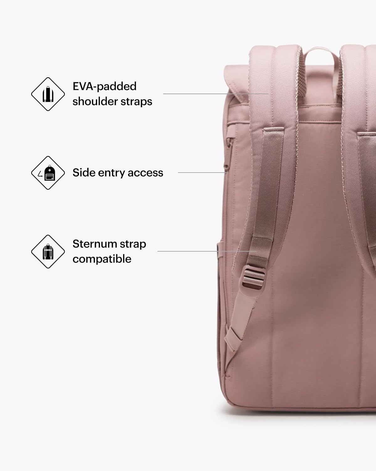 image:imageHerschel Retreat Backpack Black Standard 23LAsh Rose