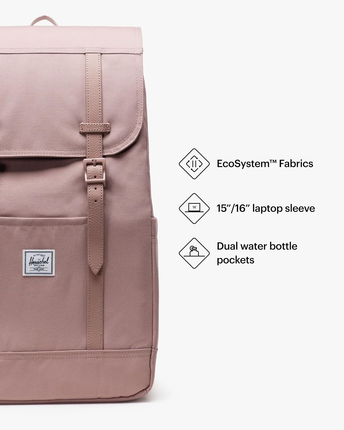 image:imageHerschel Retreat Backpack Black Standard 23LAsh Rose