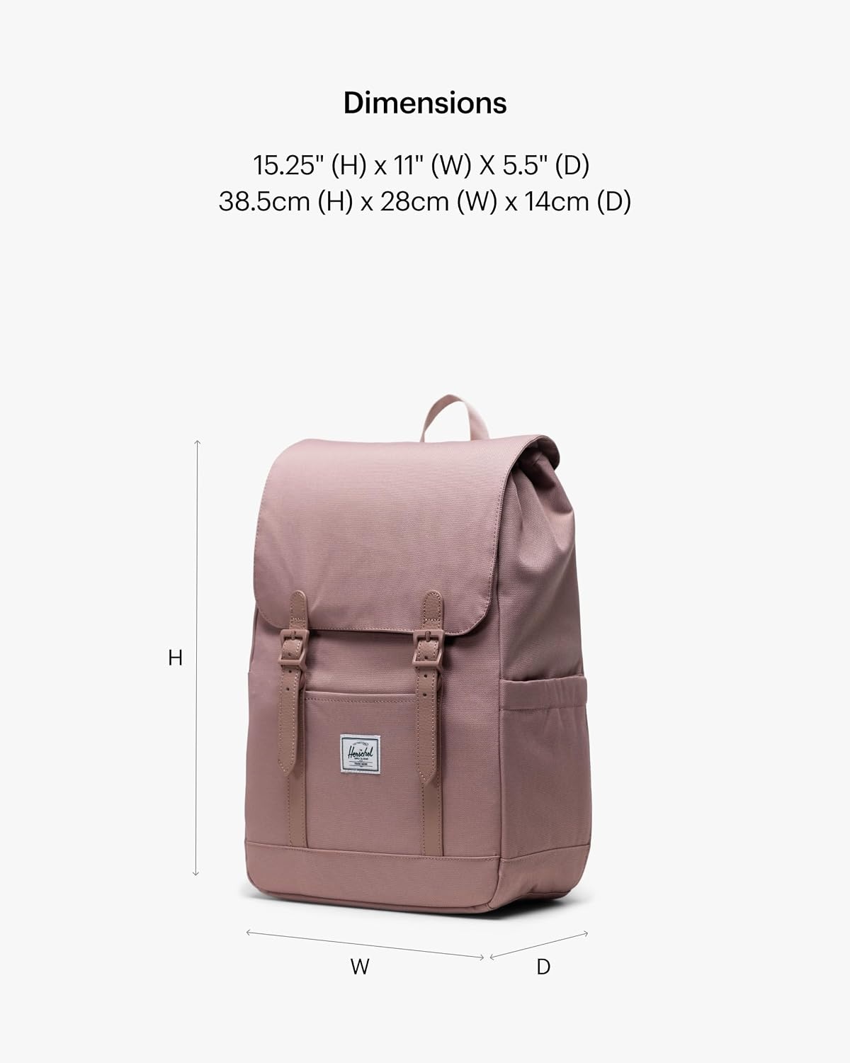 image:imageHerschel Retreat Backpack Black Standard 23LAsh Rose
