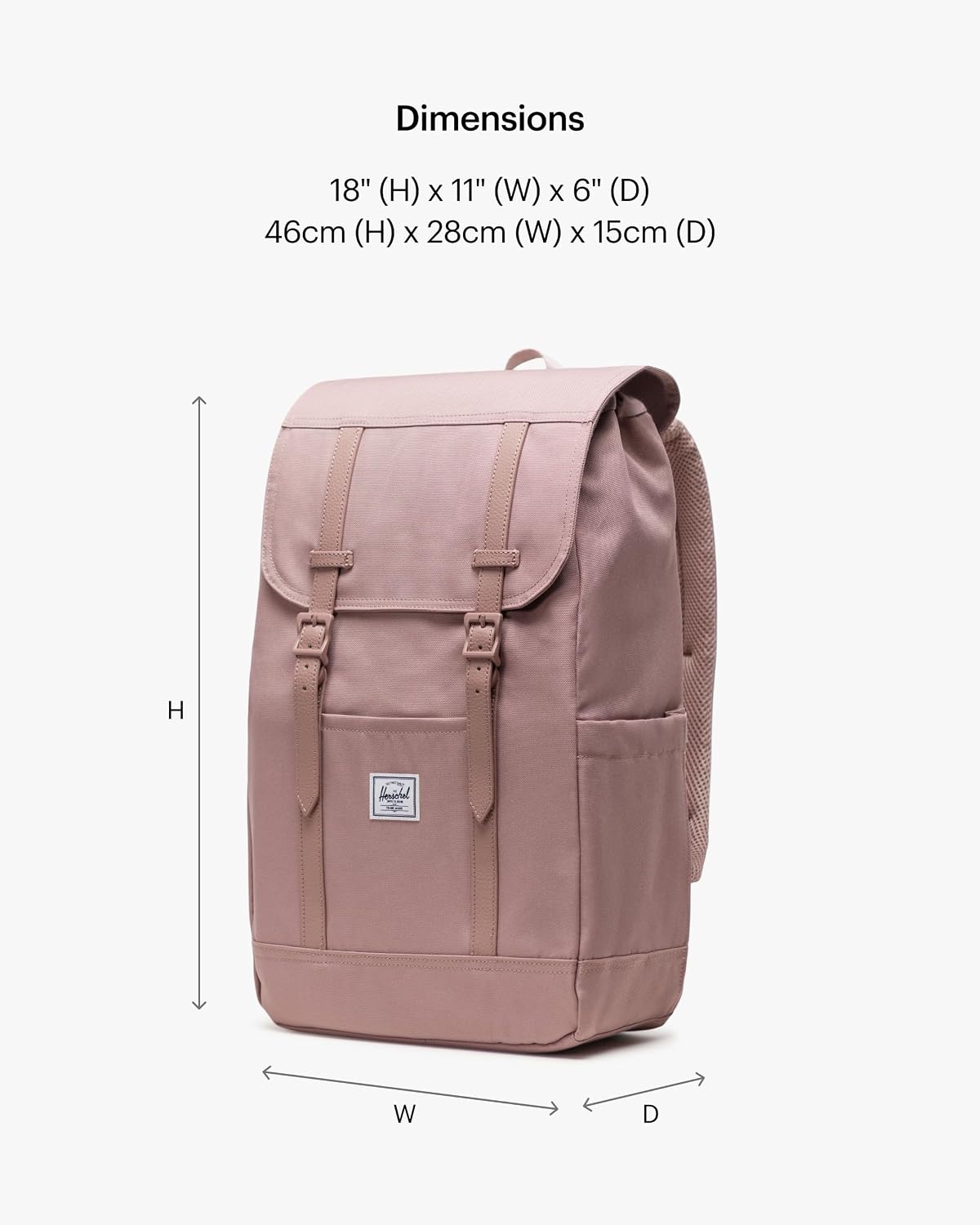 image:imageHerschel Retreat Backpack Black Standard 23LAsh Rose
