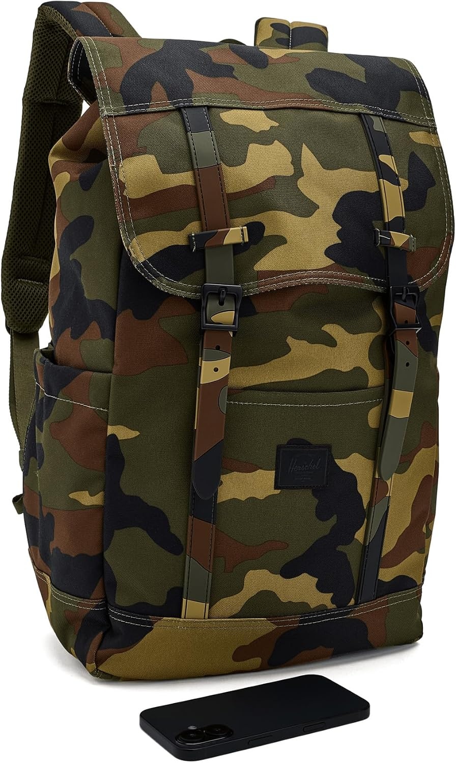 image:imageHerschel Retreat Backpack Black Standard 23LWoodland CamoBlack Label