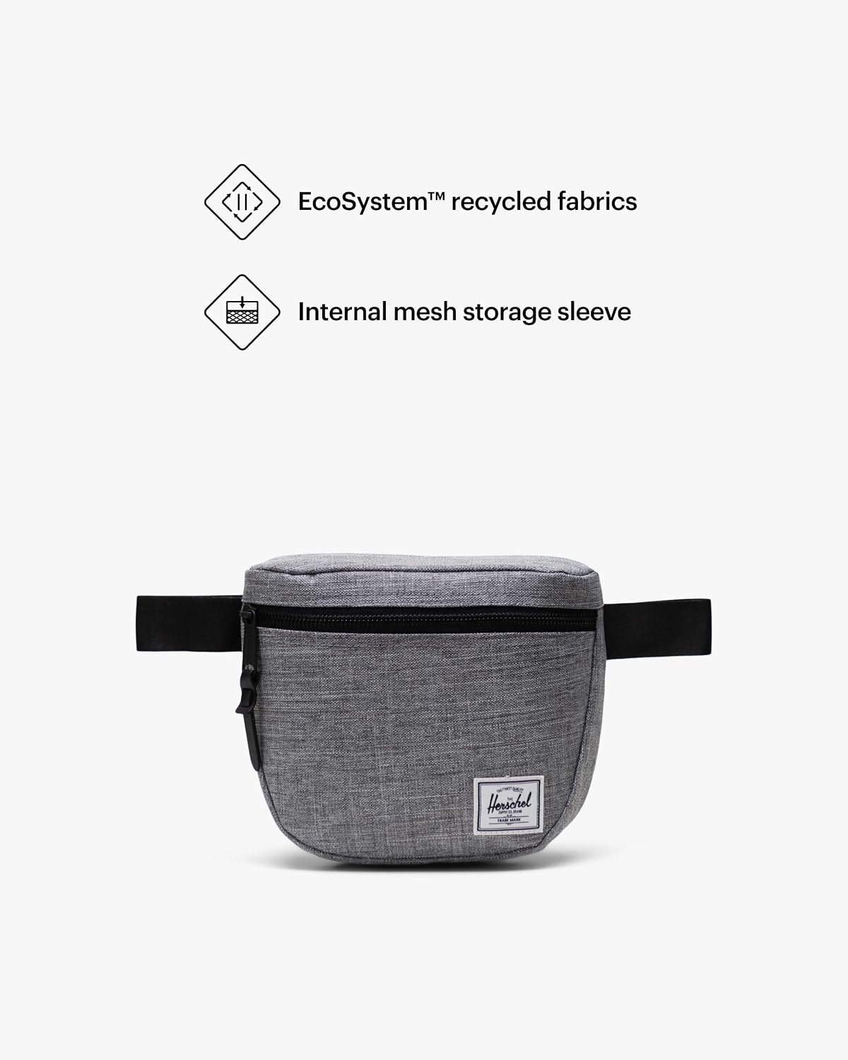 image:imageHerschel Settlement Hip PackRaven Crosshatch