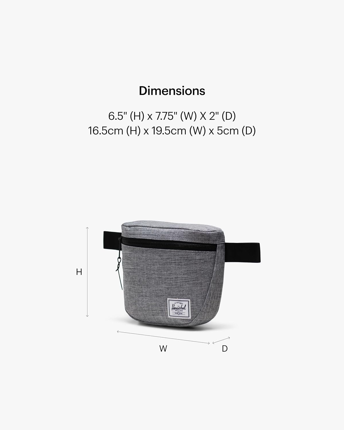 image:imageHerschel Settlement Hip PackRaven Crosshatch