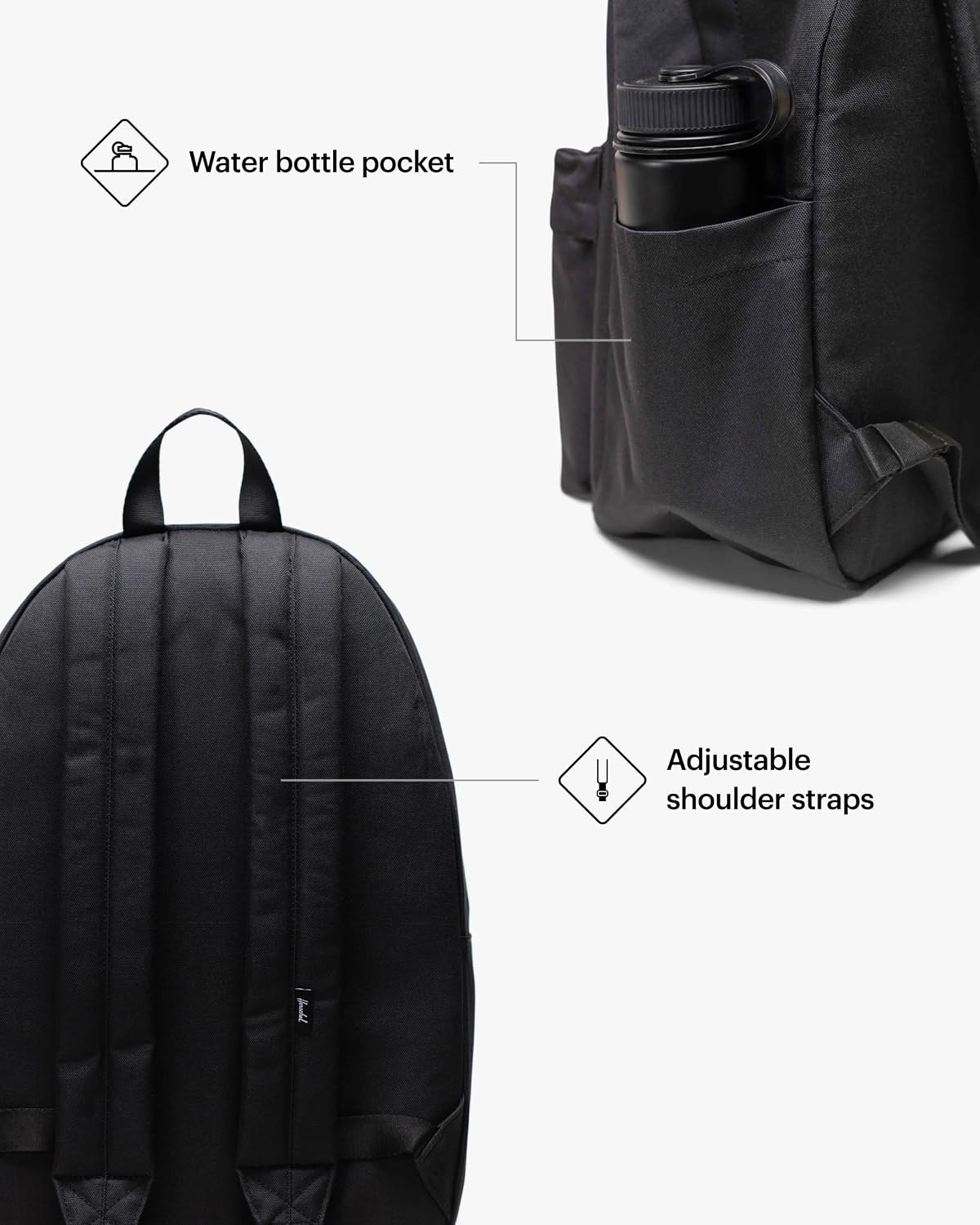 image:imageHerschel Supply Co Classic Backpack Raven Crosshatch Mod 20LBlack
