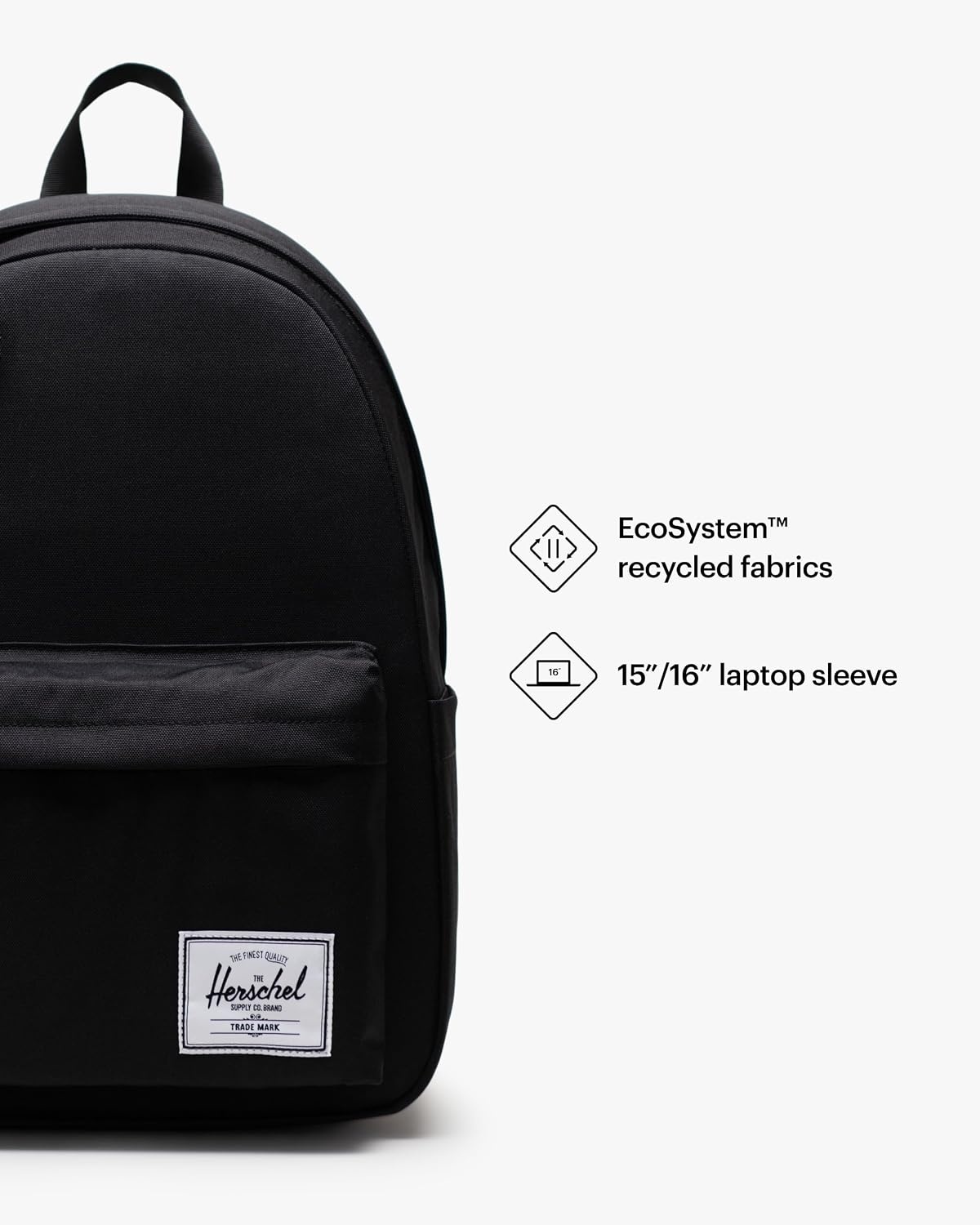 image:imageHerschel Supply Co Classic Backpack Raven Crosshatch Mod 20LBlack