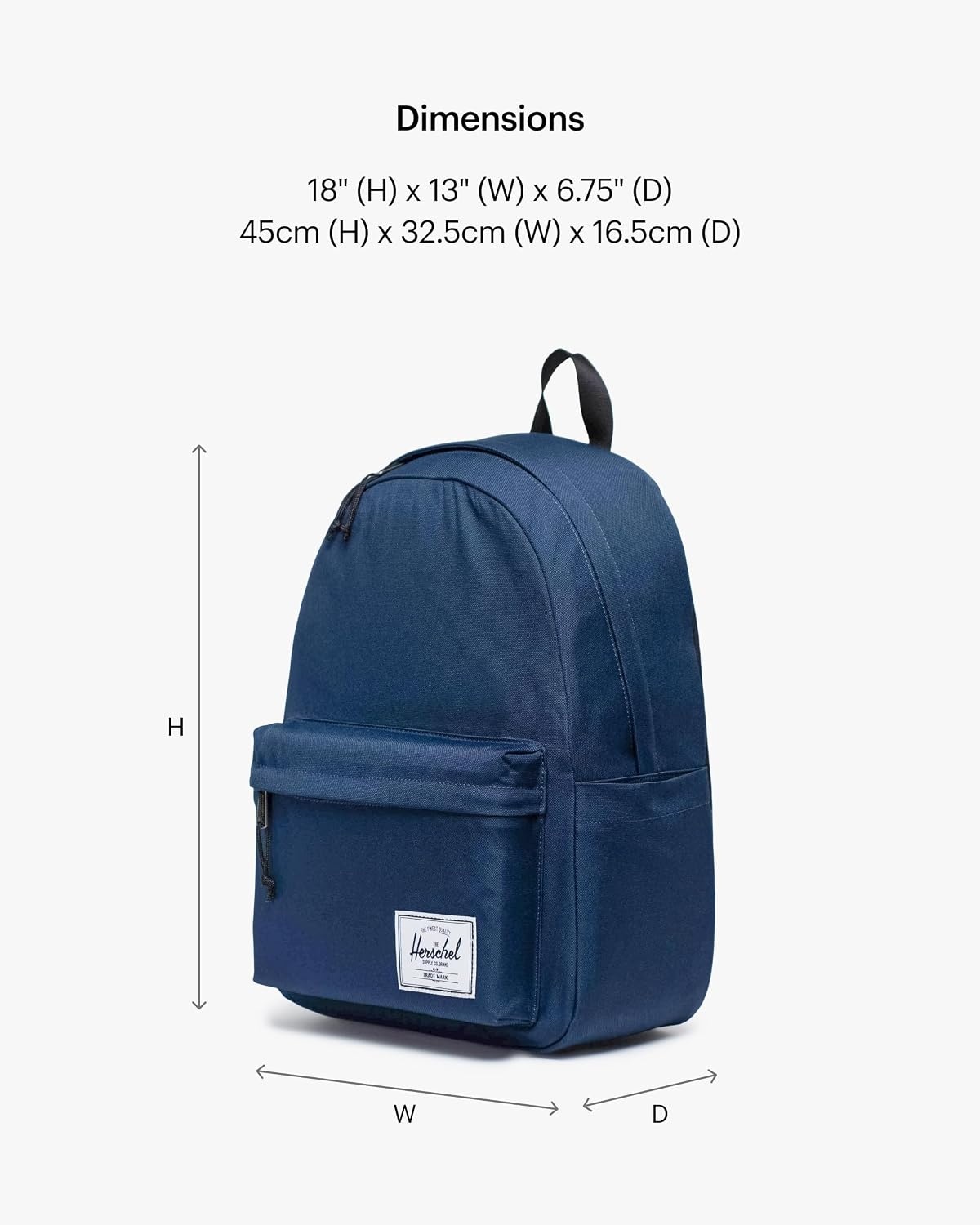image:imageHerschel Supply Co Classic Backpack Raven Crosshatch Mod 20LBlue