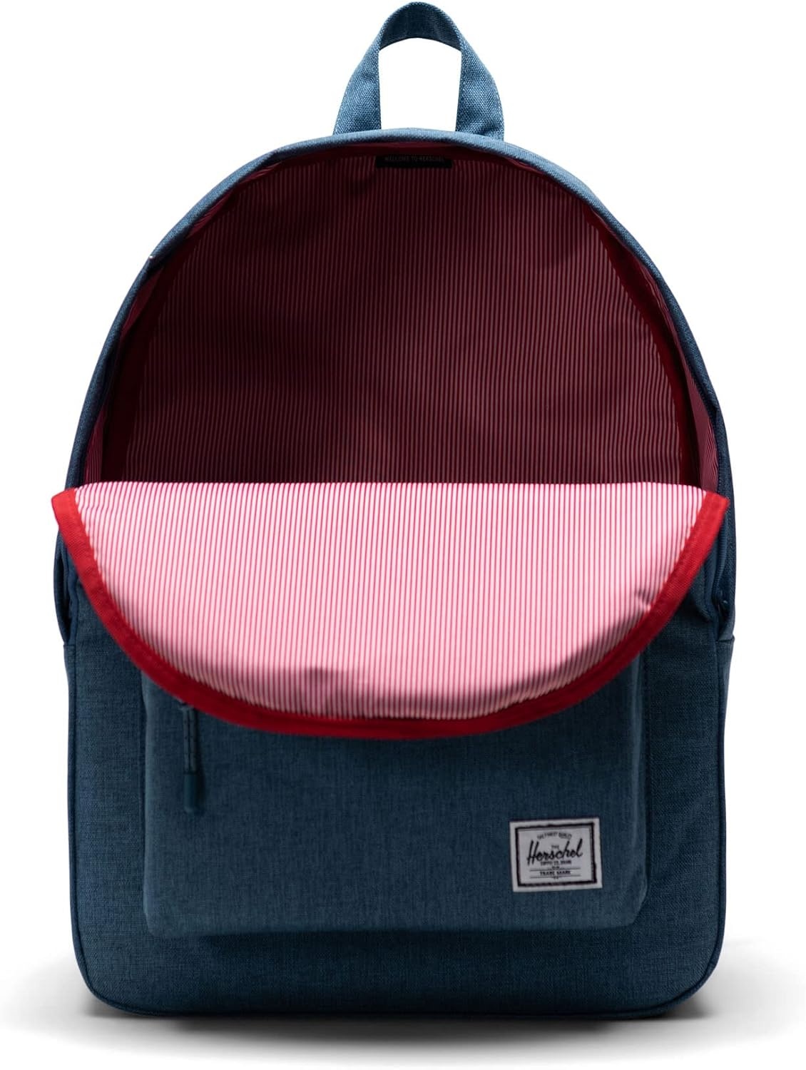 image:imageHerschel Supply Co Classic Backpack Raven Crosshatch Mod 20LCopen Blue Crosshatch