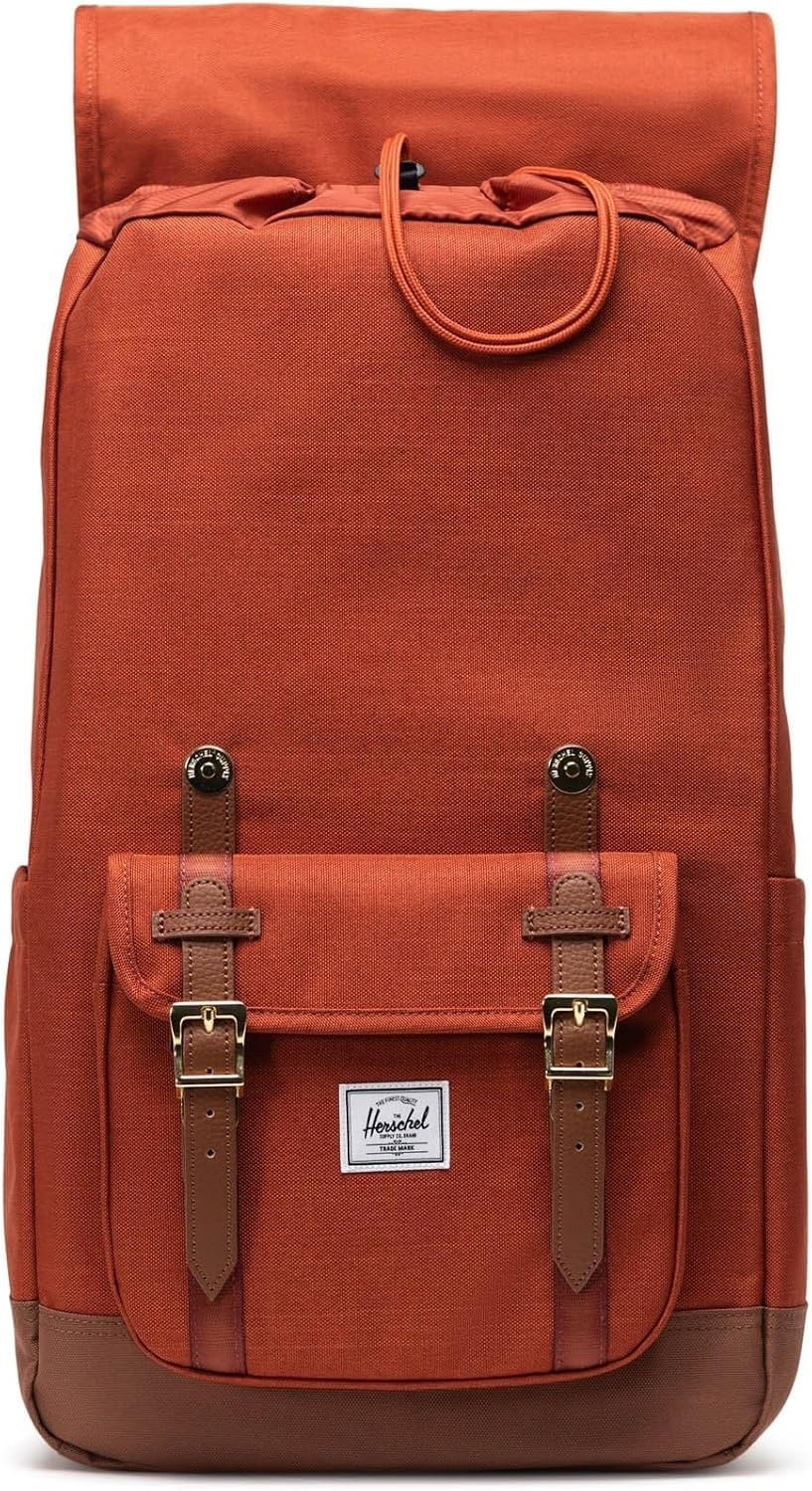 image:imageHerschel Supply Co Little America Backpack Black 30L StandardArabian Spice CrosshatchSaddle Brown