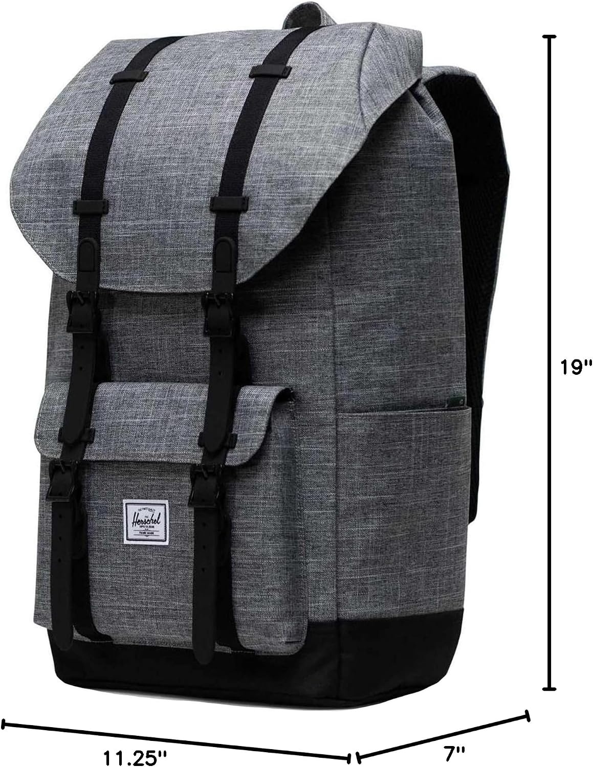 image:imageHerschel Supply Co Little America Backpack Black 30L StandardRaven Crosshatch
