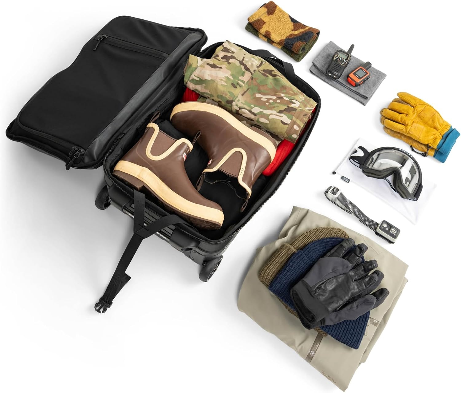 image:imageHerschel Unisex All Season Hybrid Roller Bag Large Carry On Black Standard41LPineneedle EQ Camo
