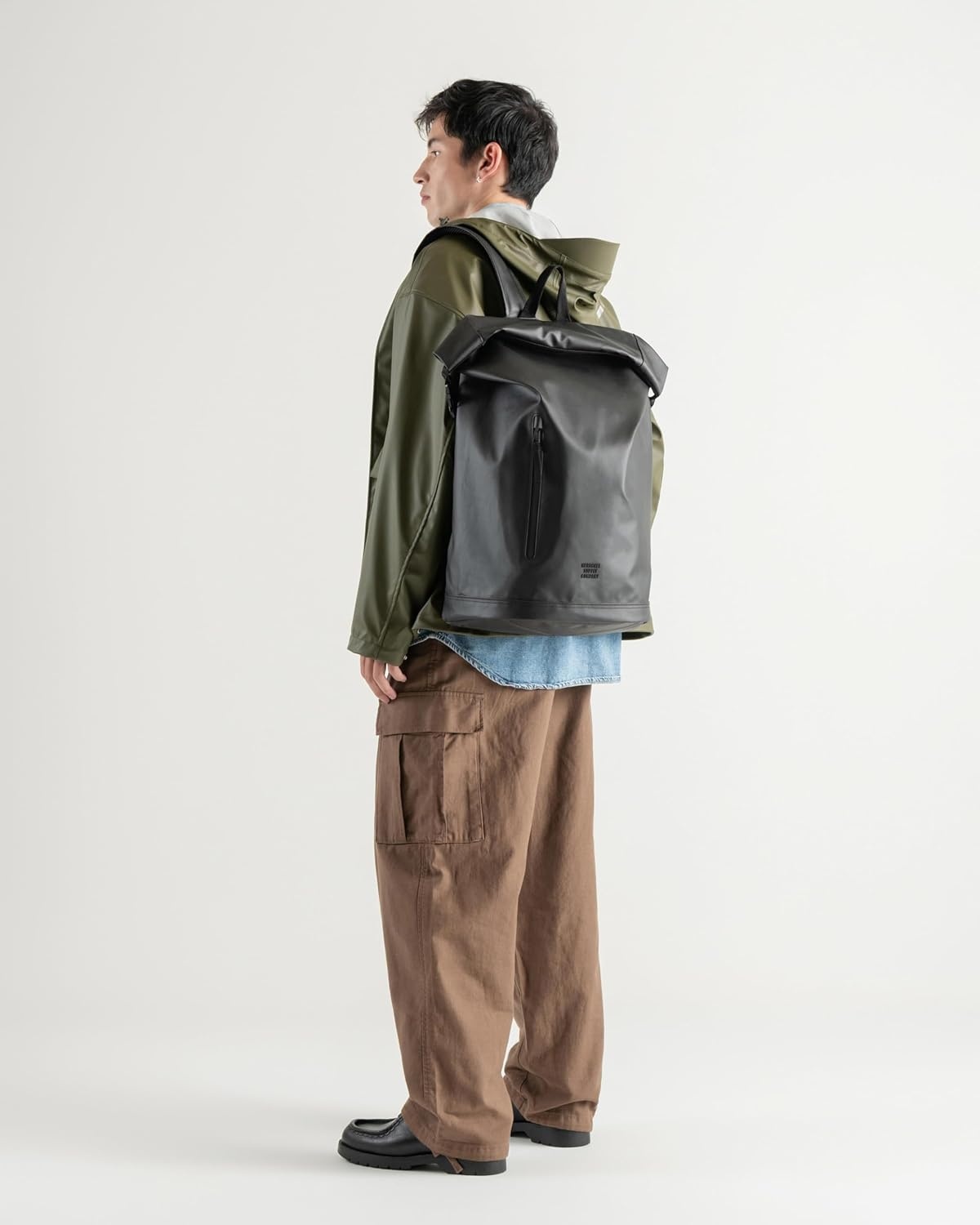 image:imageHerschel Unisex Roll Top Backpack Moonbeam Standard26LBlack
