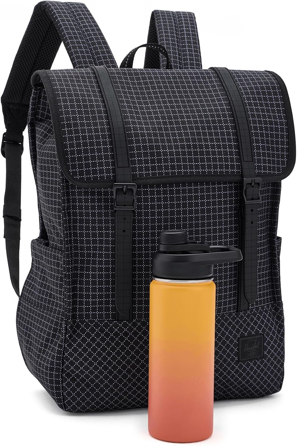 image:imageHerschel Unisex Survey Backpack Dark Gull Gray Standard24LGrid BlackBlack