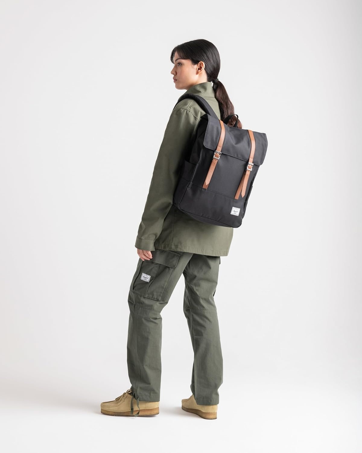 image:imageHerschel Unisex Survey Backpack Dark Gull Gray Standard24LPatches Green Gables