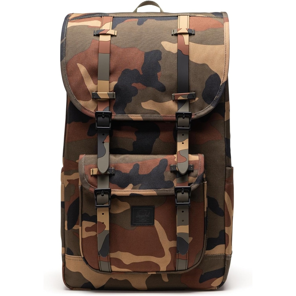 image:imageHerschel Supply Co Little America Backpack Black 30L StandardWoodland CamoBlack Label