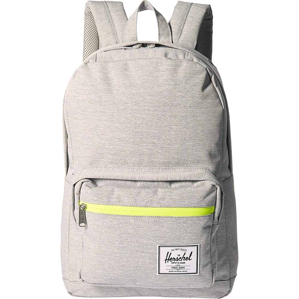 image:imageHerschel Supply Co Pop Quiz Offset BackpackLight Grey CrosshatchAcid Lime Zip