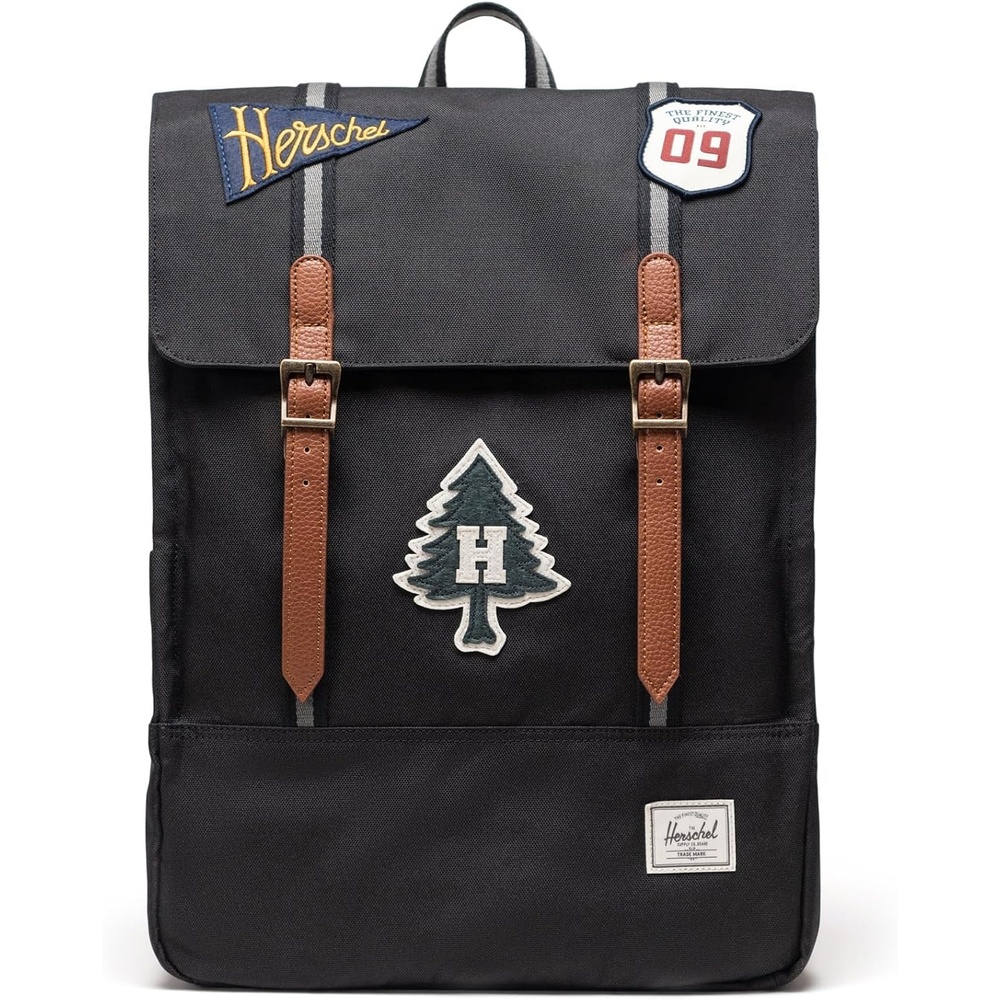image:imageHerschel Unisex Survey Backpack Dark Gull Gray Standard24LPatches Black