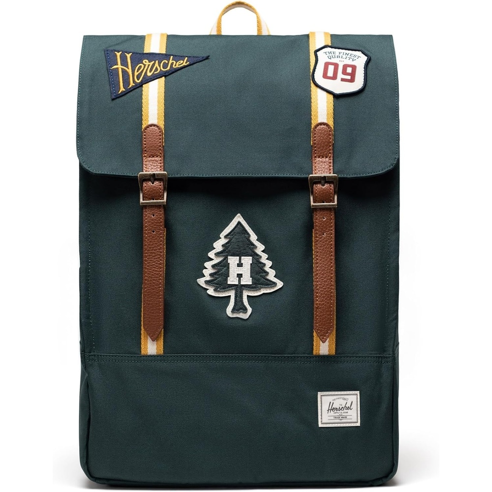 image:imageHerschel Unisex Survey Backpack Dark Gull Gray Standard24LPatches Green Gables