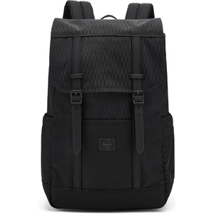 Herschel Retreat Backpack, Black, Standard – 23L(Black Diamond/Black)