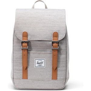 Herschel Retreat Backpack, Black, Standard – 23L(Light Grey Crosshatch (Limited Edition))