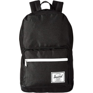 Herschel Supply Co. Pop Quiz Offset Backpack(Black/Black Synthetic Leather)