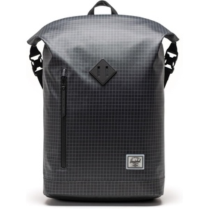 Herschel Supply Co. Roll Top Backpack | Weather Resistant – Standard, 23L, Grid – Black