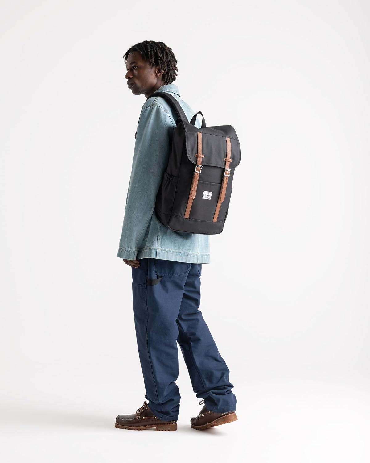 image:imageHerschel Retreat Backpack BlackSaddle Brown Classic 195LIvy Green Diamond