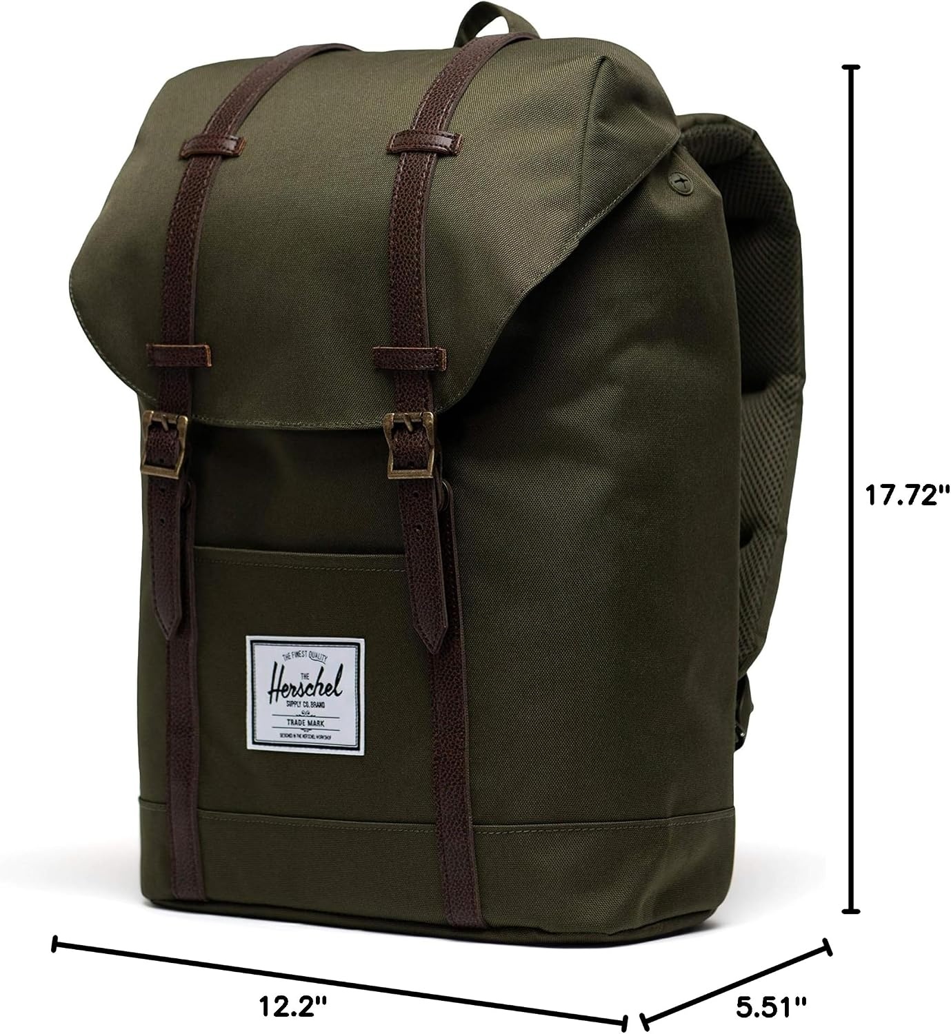 image:imageHerschel Retreat Backpack BlackSaddle Brown Classic 195LIvy GreenChicory Coffee